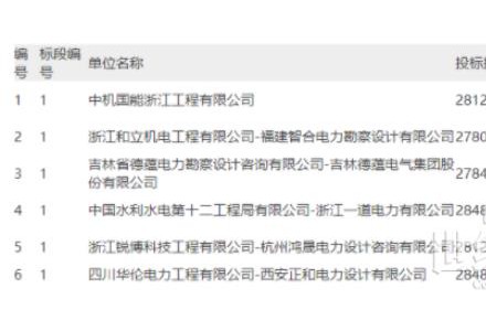 浙江溫嶺行政事業單位屋頂光伏發電建設項目工程總承包（EPC）開標結果公示