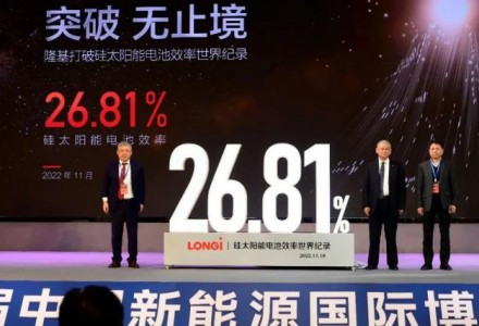 26.81%！隆基綠能打破全球硅太陽能電池效率世界紀錄