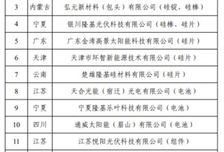 上榜22家！第11批《光伏制造行業規范條件》企業名單出爐