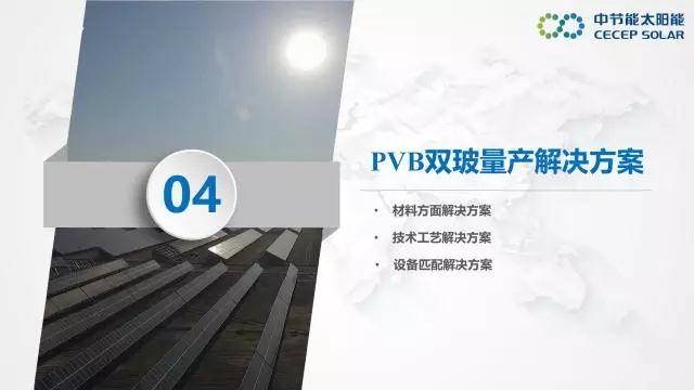 中節(jié)能：PVB雙玻組件及批量生產解決方案