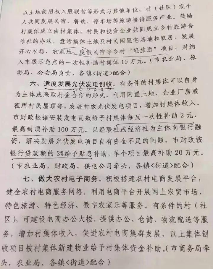土豪市政府：屋頂光伏電站補貼80% 村級光伏電站100萬封頂！