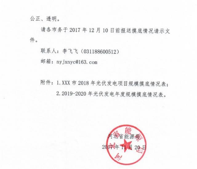河北開始上報2018年項目名單，分配2019、2020年各地級市規模