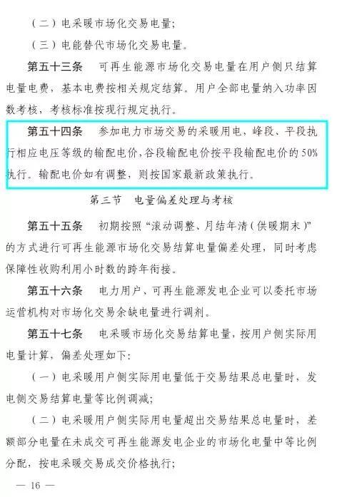 谷段輸配電價半價、采暖季取消目錄電價，京津唐電網冀北可再生能源市場化交易規則試行文件出臺