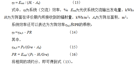 光伏系統綜合量化評價體系探討